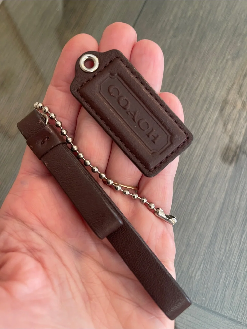 Coach Brown Hangtag & Zipper Pull - Replacement Parts